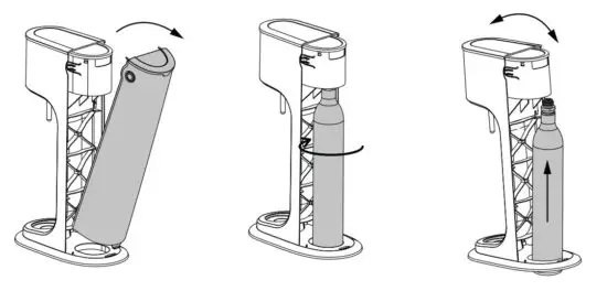 FIG 3 Removing the gas cylinder