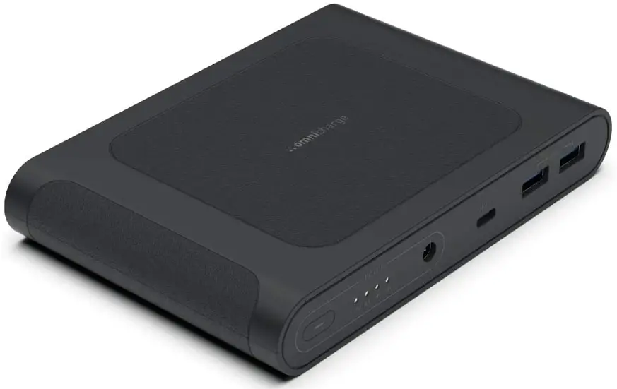 omnicharge Mobile 25600 DC USB-C PD USB A Wireless Power Bank-
