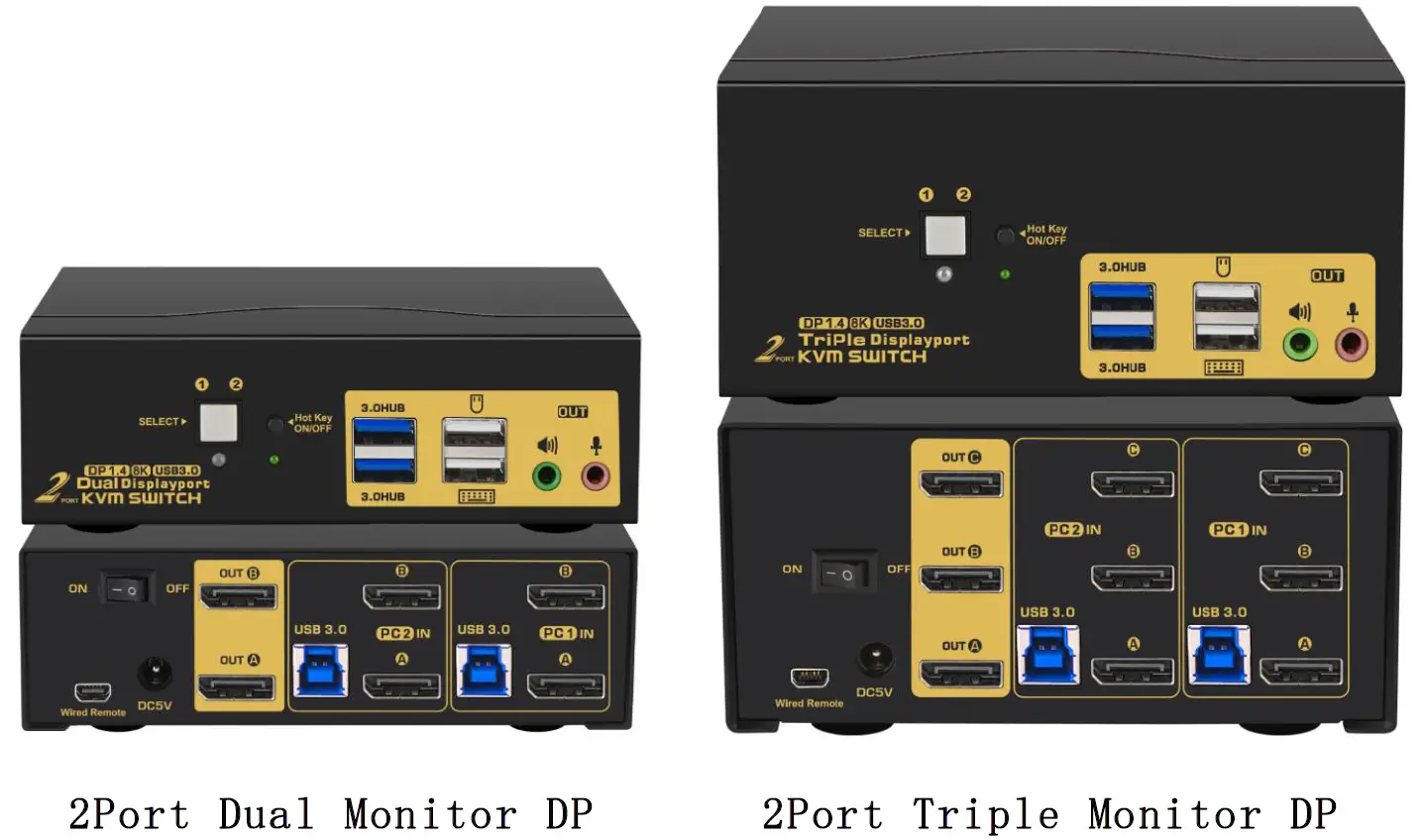 Rextron 2 Port DP KVM 8K Displayport KV 2