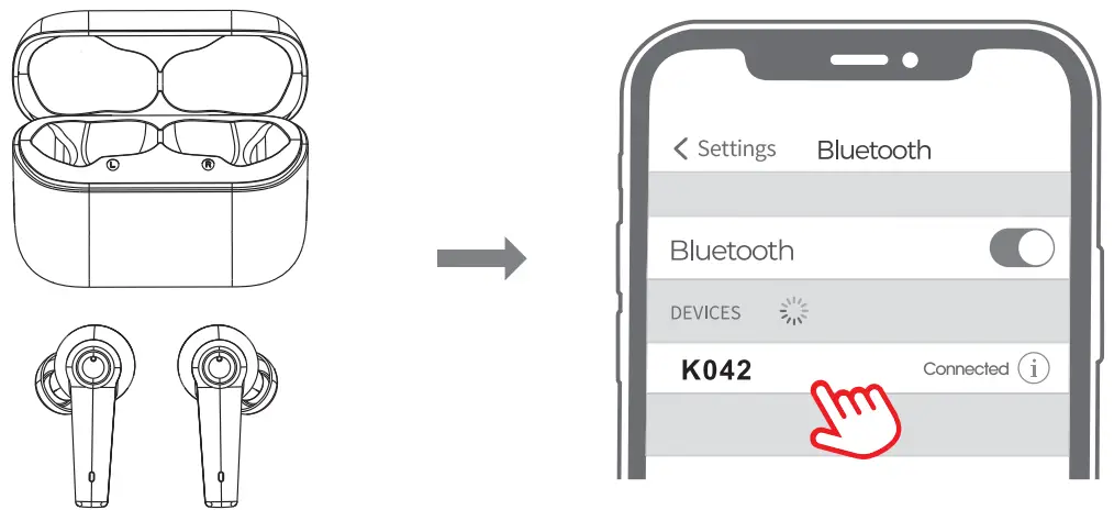 KINGSTAR K042 Wireless Earbuds - fig 1