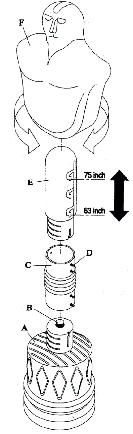 TAURUS TB-3000 Boxing Man Body Opponent Bag - fig 3