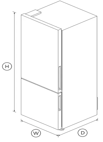 FISHER PAYKEL RF402BLPX6 Freestanding Refrigerator Freezer 63.5cm 380L - fig