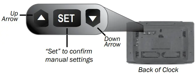 TIMEX 75328T Atomic Digital Clock- SETTING THE CLOCK MANUALLY