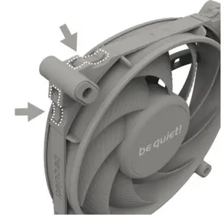 be quiet Silent Wings 4 120 mm Case Fan User Manual - To remove the hard plastic elements, press down the latching lugs