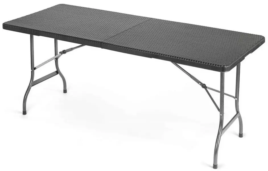 OYPLA 4671 6ft Folding Rattan Trestle Table - Fig 4