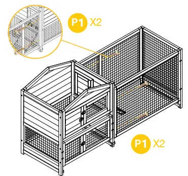 AIVITVIN-AIR-19-33-5-Inch-Indoor-and-Outdoor-Asphalt-Roof-Wheeled-Rabbit-Hutch-fig-12
