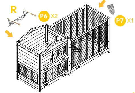 AIVITVIN-AIR-19-33-5-Inch-Indoor-and-Outdoor-Asphalt-Roof-Wheeled-Rabbit-Hutch-fig-14