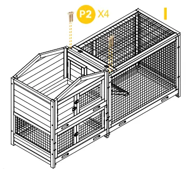 AIVITVIN-AIR-19-33-5-Inch-Indoor-and-Outdoor-Asphalt-Roof-Wheeled-Rabbit-Hutch-fig-15