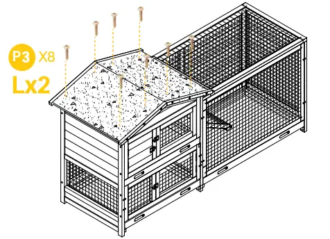 AIVITVIN-AIR-19-33-5-Inch-Indoor-and-Outdoor-Asphalt-Roof-Wheeled-Rabbit-Hutch-fig-16