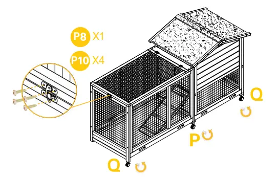 AIVITVIN-AIR-19-33-5-Inch-Indoor-and-Outdoor-Asphalt-Roof-Wheeled-Rabbit-Hutch-fig-18