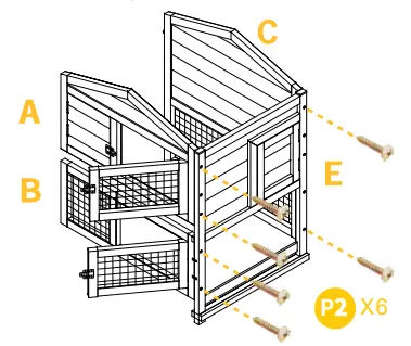AIVITVIN-AIR-19-33-5-Inch-Indoor-and-Outdoor-Asphalt-Roof-Wheeled-Rabbit-Hutch-fig-7