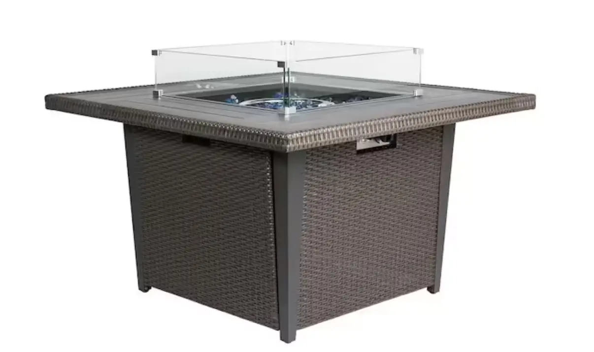 Fire Sense 63226 Yorke Square Aluminum Lpg Fire Pit User Manual