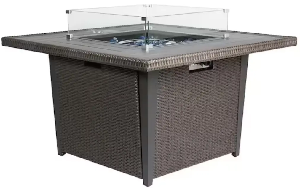 Fire Sense 63226 Yorke Square Aluminum LPG Fire Pit