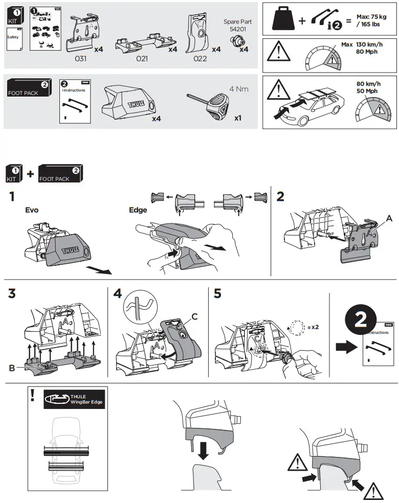 THULE 186127 Foot Set - fig 1