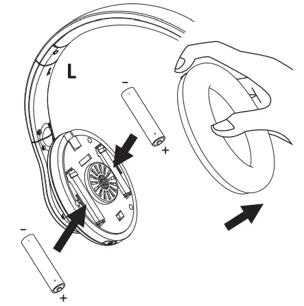 PHILIPS TAH6005 Wireless TV Headphone - batteries