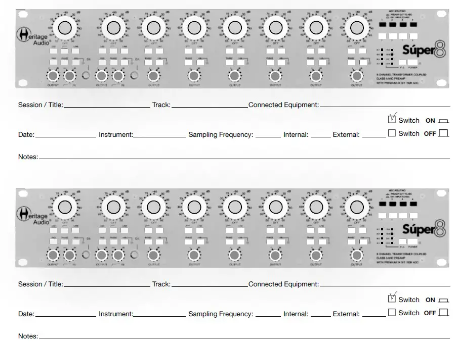 Heritage Audio SUPER-8 Rackmount 8 Channel Transformer Class A Mic Preamp (13)