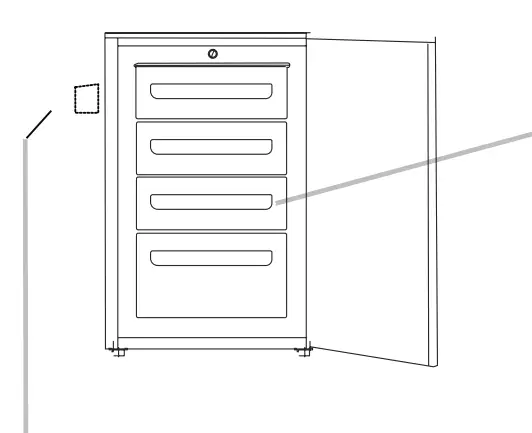 Hoover Under Counter Freezer HFZE54B - FIG2