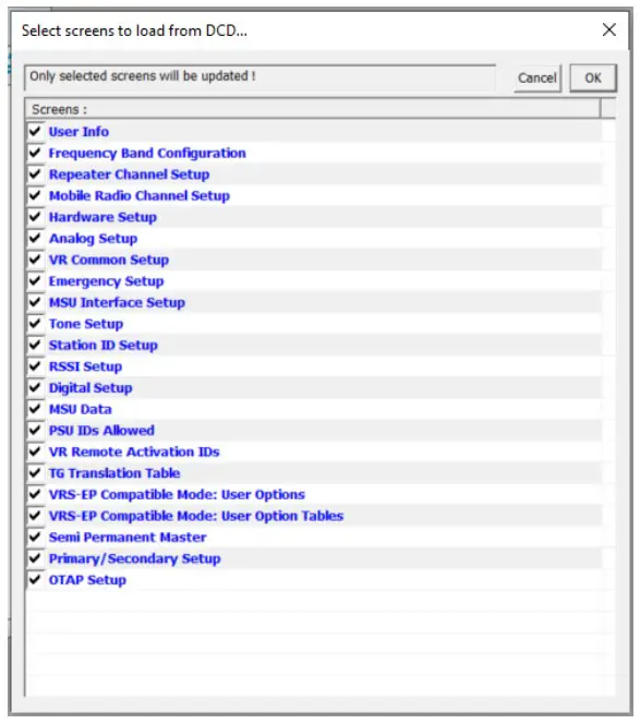 FUTURECOM DVR LX Over the Air Programming Via Radio Management - screen
