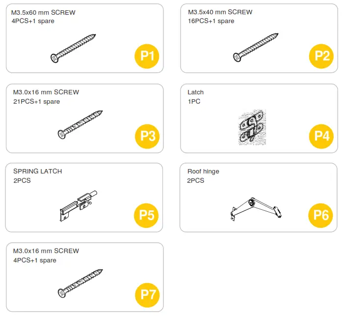 aivituvin AIR 28 Rabbit Hutch Indoor Bunny Cage - HARDWARE