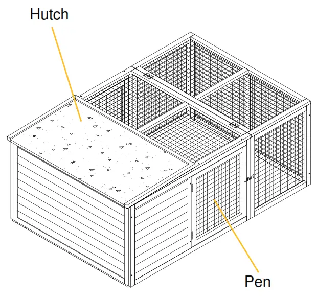 aivituvin AIR 28 Rabbit Hutch Indoor Bunny Cage - Hutch