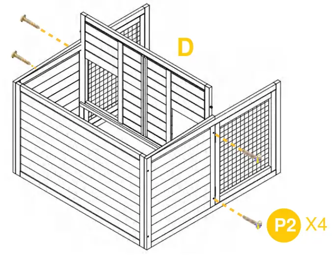 aivituvin AIR 28 Rabbit Hutch Indoor Bunny Cage - PRODUCT ASSEMBLY1