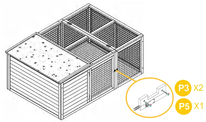 aivituvin AIR 28 Rabbit Hutch Indoor Bunny Cage - PRODUCT ASSEMBLY10