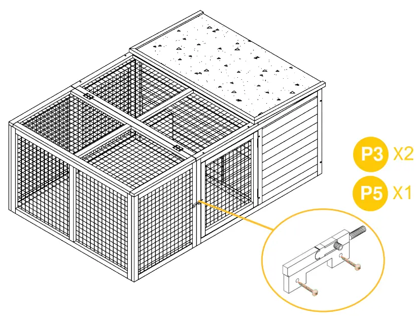 aivituvin AIR 28 Rabbit Hutch Indoor Bunny Cage - PRODUCT ASSEMBLY11