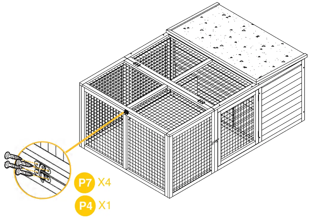 aivituvin AIR 28 Rabbit Hutch Indoor Bunny Cage - PRODUCT ASSEMBLY12