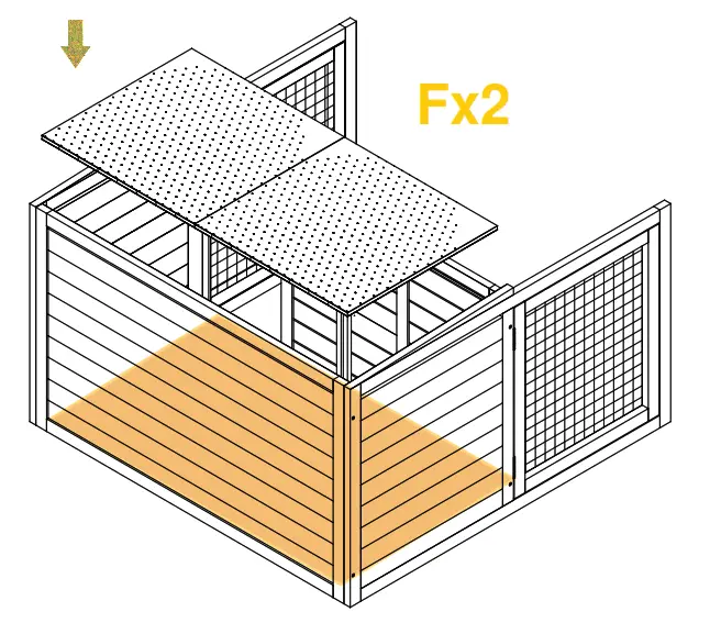 aivituvin AIR 28 Rabbit Hutch Indoor Bunny Cage - PRODUCT ASSEMBLY2