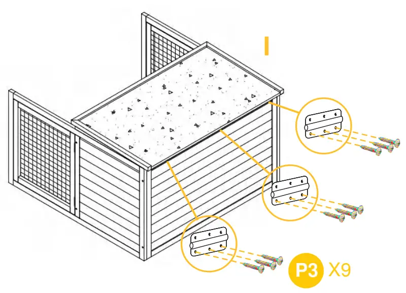 aivituvin AIR 28 Rabbit Hutch Indoor Bunny Cage - PRODUCT ASSEMBLY4