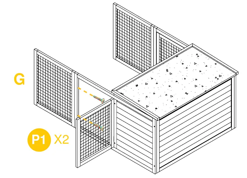 aivituvin AIR 28 Rabbit Hutch Indoor Bunny Cage - PRODUCT ASSEMBLY7