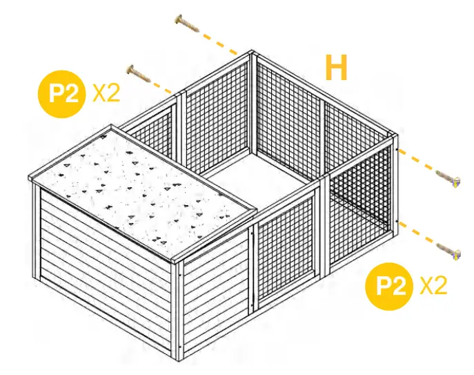 aivituvin AIR 28 Rabbit Hutch Indoor Bunny Cage - PRODUCT ASSEMBLY8