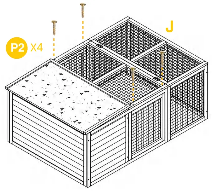 aivituvin AIR 28 Rabbit Hutch Indoor Bunny Cage - PRODUCT ASSEMBLY9
