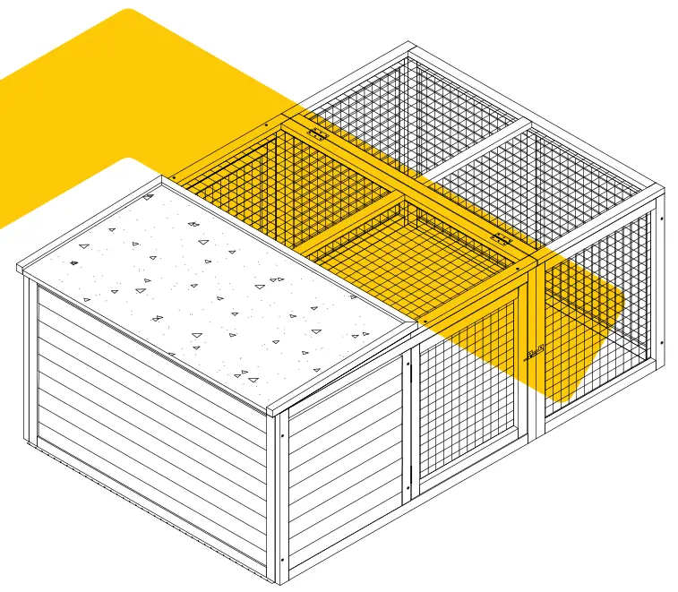 aivituvin AIR 28 Rabbit Hutch Indoor Bunny Cage