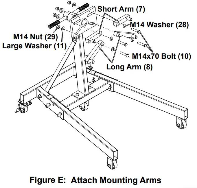 PITTSBURGH 59200 2000 LB. Foldable Engine Stand - Attach Mounting Arms