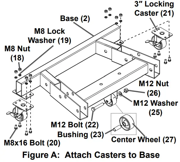 PITTSBURGH 59200 2000 LB. Foldable Engine Stand - Insert Bushing