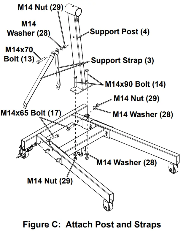 PITTSBURGH 59200 2000 LB. Foldable Engine Stand - Post and Straps