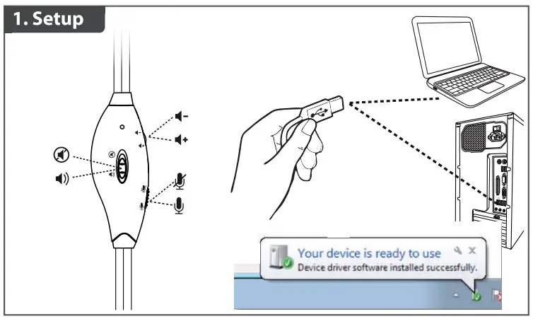 Trust 17591 Mauro USB Headset for PC and Laptop - fig1