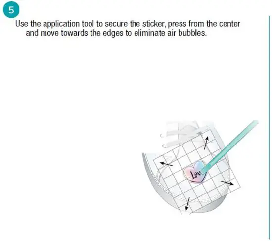 FIG 10 HOW TO APPLY THE STICKERS