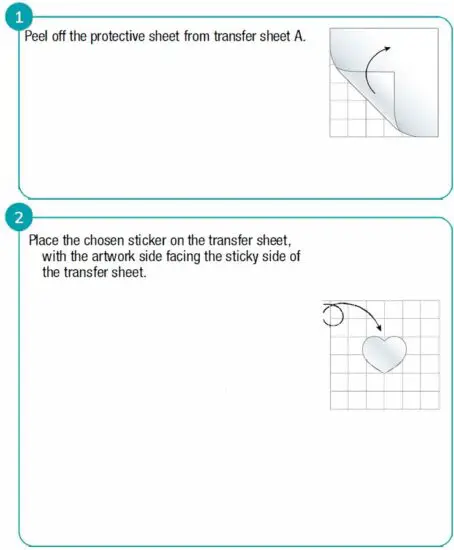 FIG 7 HOW TO APPLY THE STICKERS