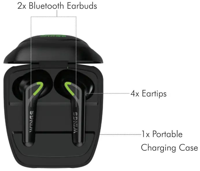 WINGS Phantom 760 Wireless Earphones - fig 1