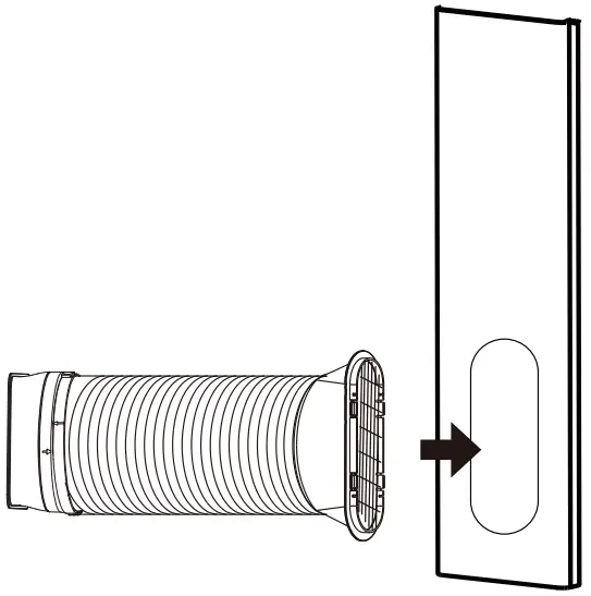 TURBRO 707 PAC GL10KWIFI A Portable Air Conditioner - Affix the hose outlet