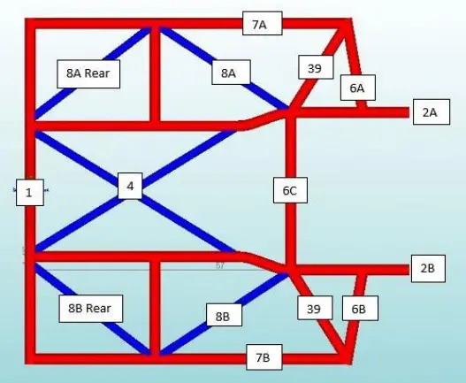 MOORE-RACE-CHASSIS-FABRICATION-Foxbody-25-3-Cage-Kit-with-Backhalf-FIG-2