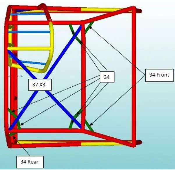 MOORE-RACE-CHASSIS-FABRICATION-Foxbody-25-3-Cage-Kit-with-Backhalf-FIG-3