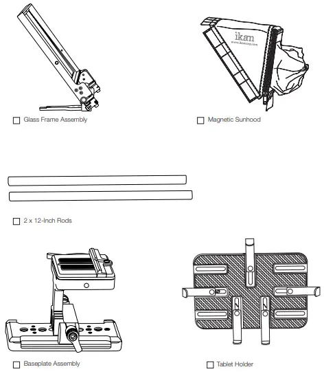 ikan PT-ELITE-V2 Elite Universal Tablet & iPad Teleprompter-What’s Included