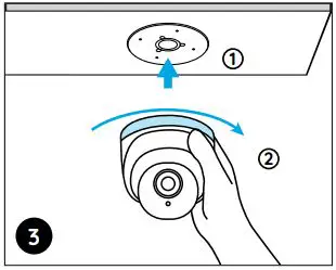 reolink PoE Dome Camera Instruction Manual - Mount the camera to the mounting