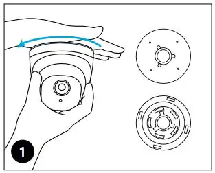 reolink PoE Dome Camera Instruction Manual - To separate mounting plate from the dome camera