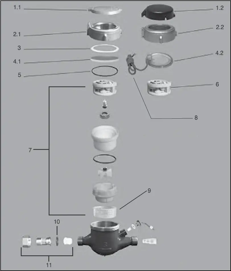 Hot Water Meters with Contact Output
