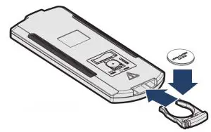 FIG 14 Replacing the remote control battery