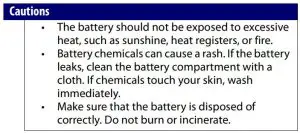FIG 15 Replacing the remote control battery